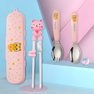 Bộ thìa dĩa đũa tập ăn cho bé Yeahcook