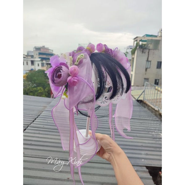 Bờm tóc lolita hoa xinh cho bé nhiều màu