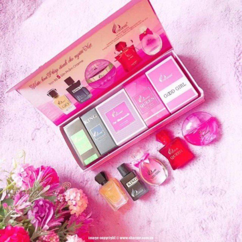 Set 5 chai nước hoa mini QUEEN, GOOD GIRL, ORI, GIÒ, KING 50ml hương ngọt ngào,sành điệu | Thế Giới Skin Care