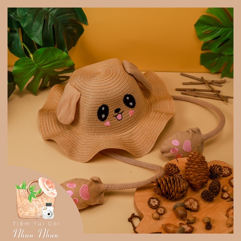 Mũ Hoạt Hình Dễ Thương Cho Bé Che Nắng