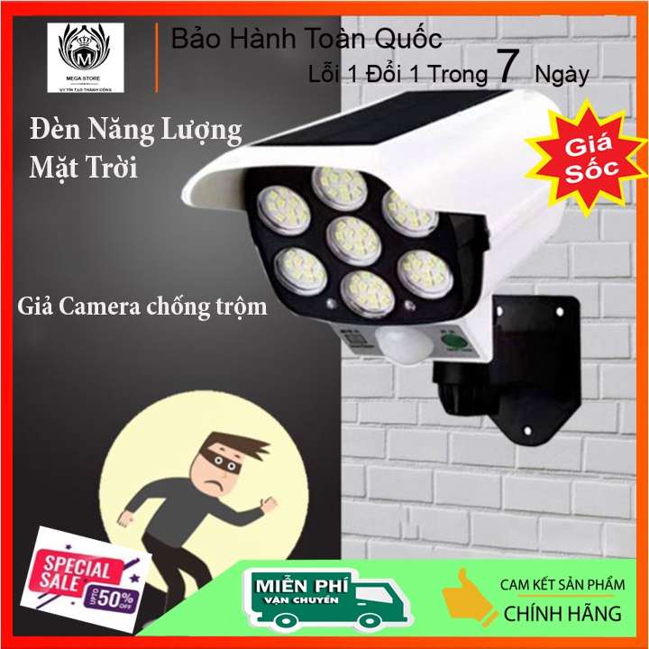 Đèn Năng Lượng Mặt Trời Giả Camera Tự Động Chống Trộm - Có Kèm Điều Khiển - Sản Phẩm Được Bảo Hành Toàn Quốc