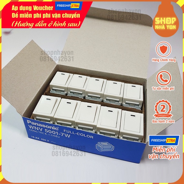 Giá sỉ 10 công tắc 1 chiều Full WNV-5001-7W Panasonic
