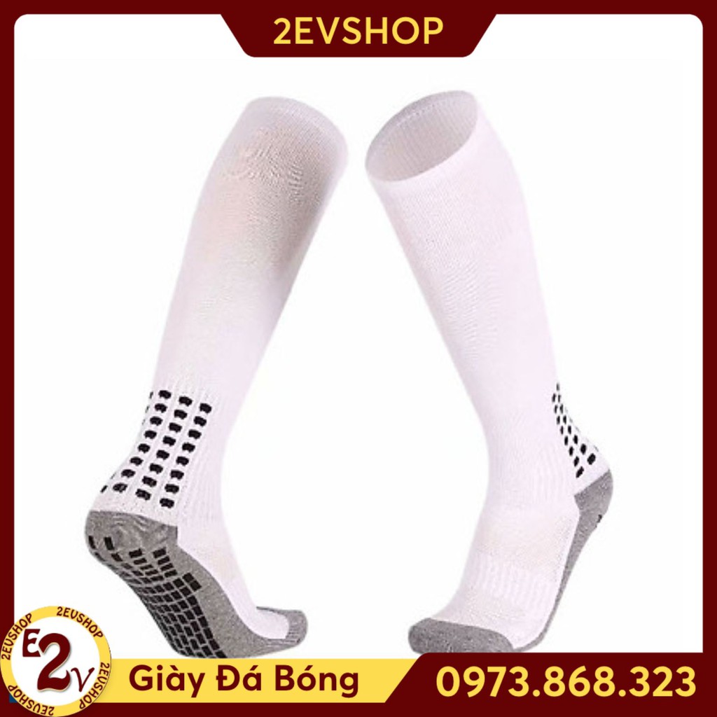 Tất chống trơn phụ kiện đá bóng nam loại dài cao cấp, vớ cao su thể thao rẻ đẹp - 2EV