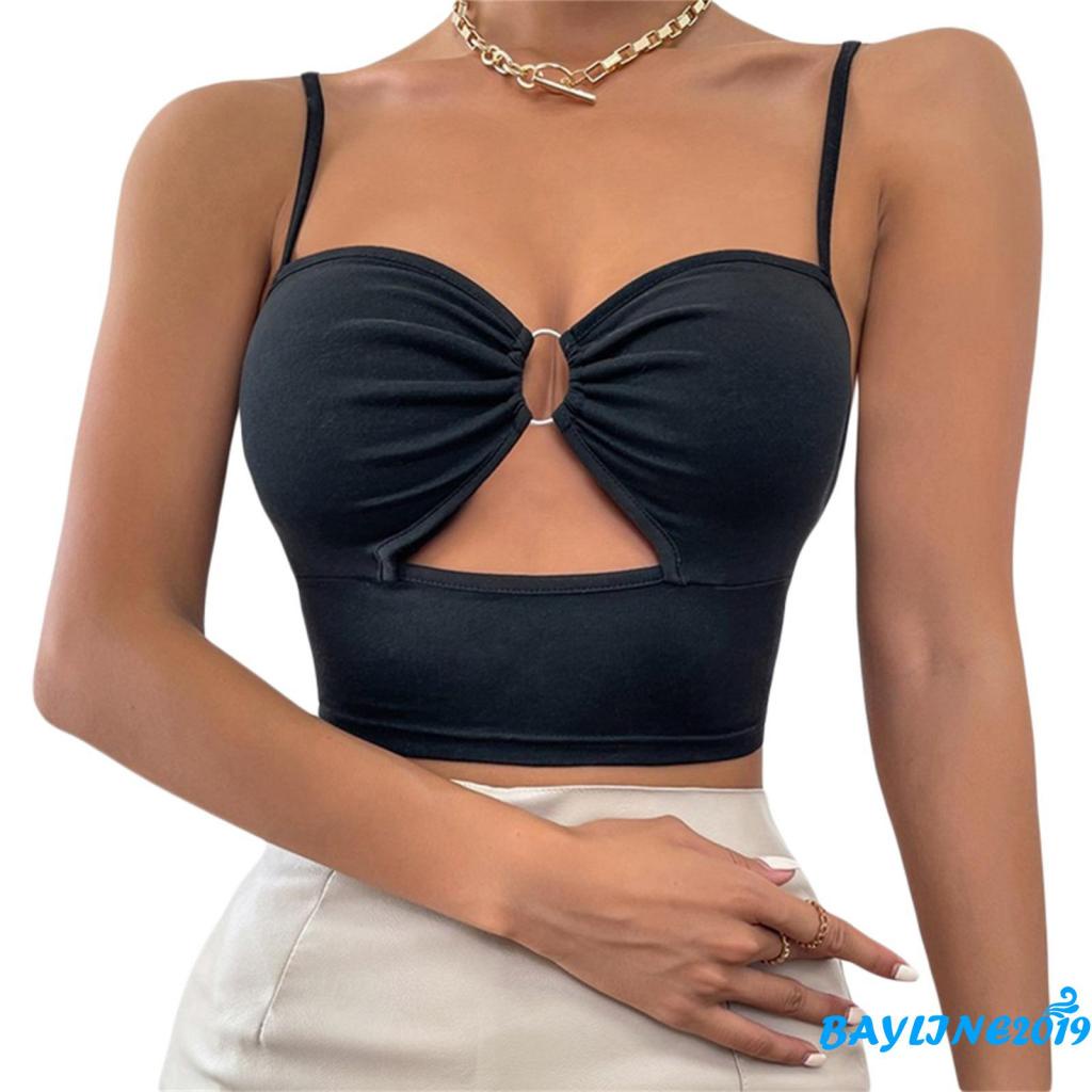 Áo dây nữ cộc tay cổ chữ V thời trang quyến rũ