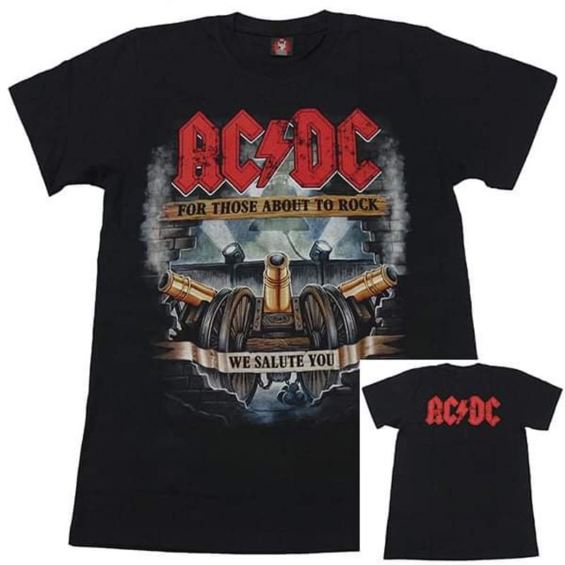 Áo Thun 100% Cotton Ngắn Tay In Hình Nhóm Nhạc Rock AC-DC Forthoseabouttock Rockeah