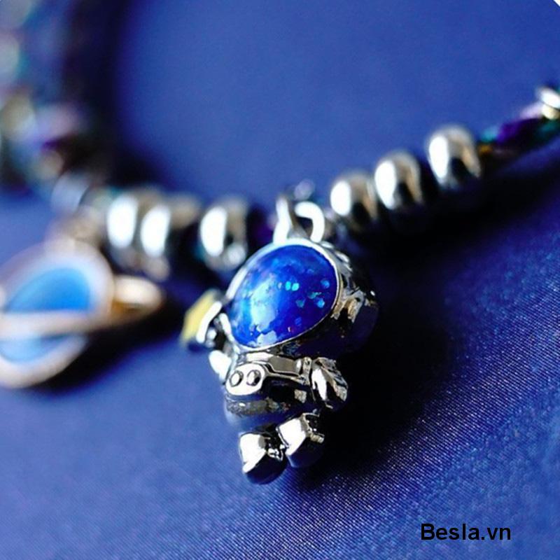 vòng tay đôi màu xanh Vòng tay kim loại mặt hình phi hành gia dành cho cặp đôi | BigBuy360 - bigbuy360.vn