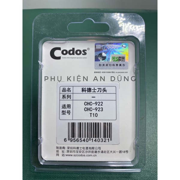 Lưỡi Tông Đơ Codos 923 ⚡️Hàng Chính Hãng⚡️ Lưỡi Tông Codos 922/923/T10 Cao Cấp