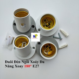 Đuôi Đèn Ngồi Xoáy Đa Năng Xoay 180° E27