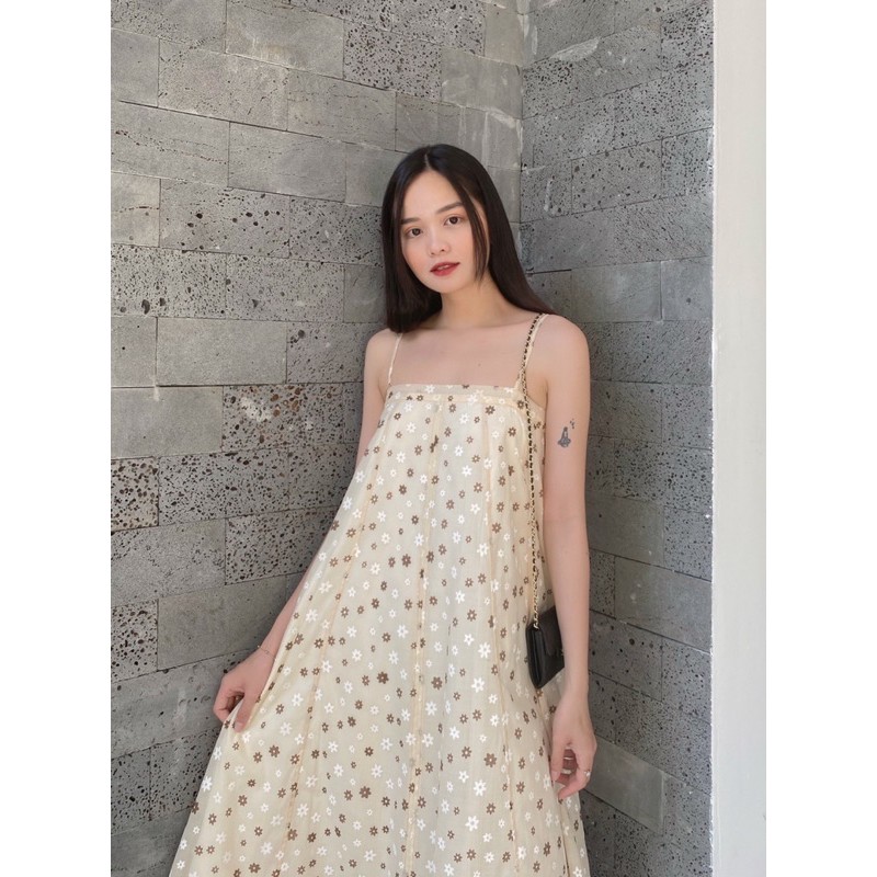 [Mã SKAMA06 giảm 8% tối đa 50K đơn 250K] Teresa dress - Đầm hai dây hoa xoè - Somalyng.studio | BigBuy360 - bigbuy360.vn