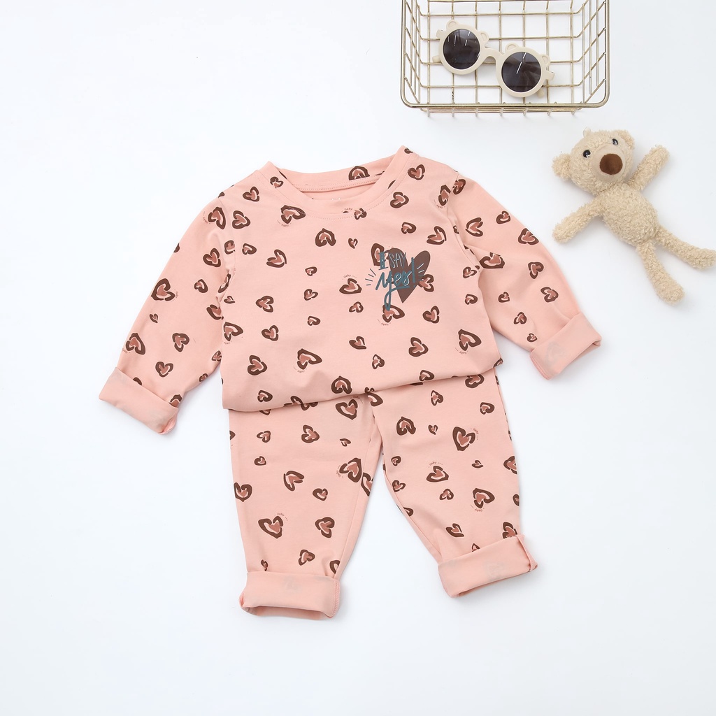 [25.6 GIẢM 40K ĐƠN 299K] Bộ thun bé gái ILABY họa tiết chất liệu mềm mại làn da bé [50IG11680822]