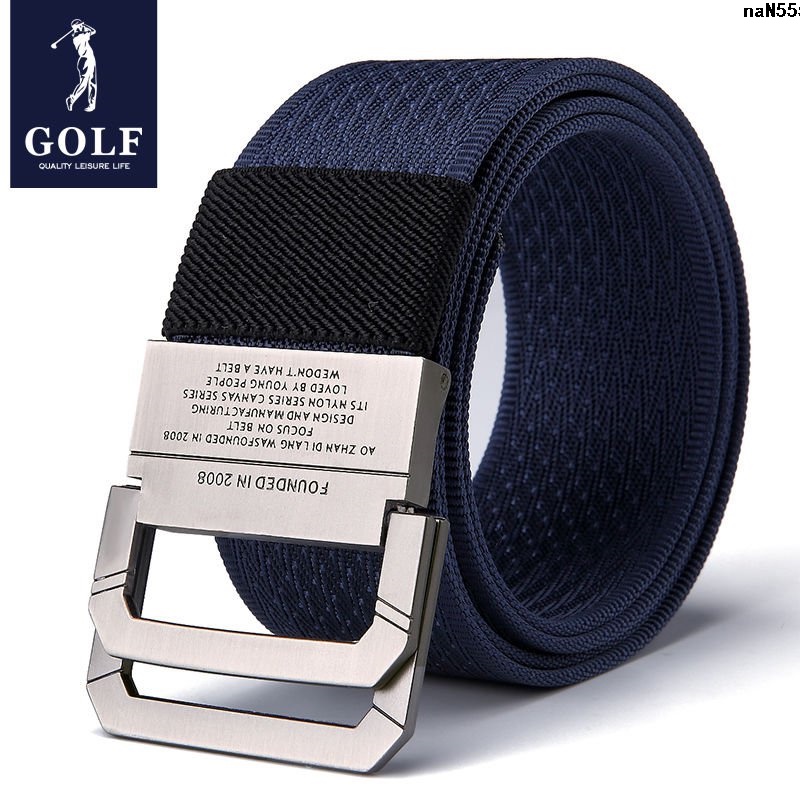 Dây Nịt Vải Bạt Hai Khóa Cài Thời Trang Nam Thanh Lịch Chơi GOLF