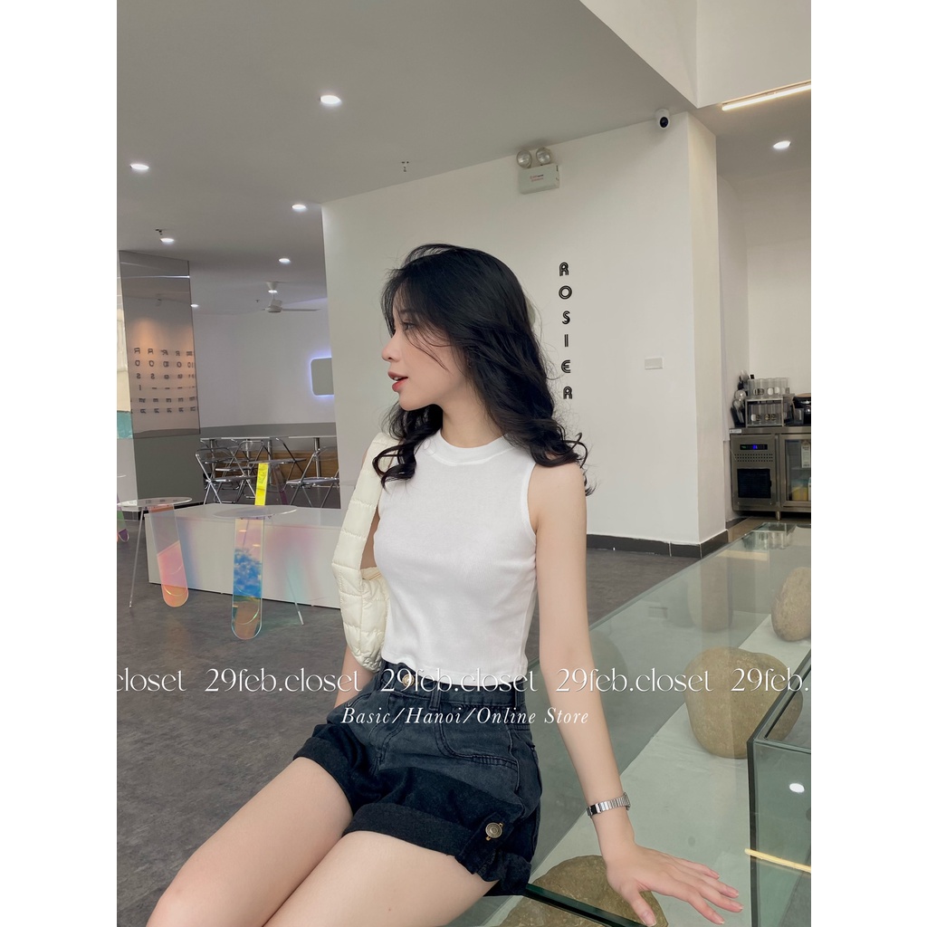 [Ảnh thật/Video] Áo ba lỗ thun tăm co giãn - 29feb.closet - A89