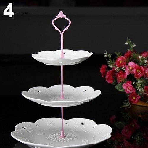 3 Tier Hardware Crown Cake Plate Stand Handle Fitting Wedding Party Table Decor