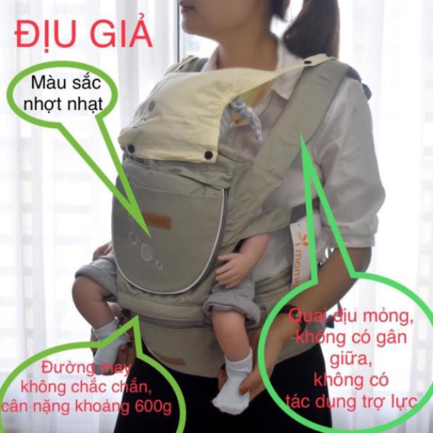 Địu ngồi trẻ em Aimama Hàn Quốc - Hàng chính hãng có đỡ cổ full hộp Xịn