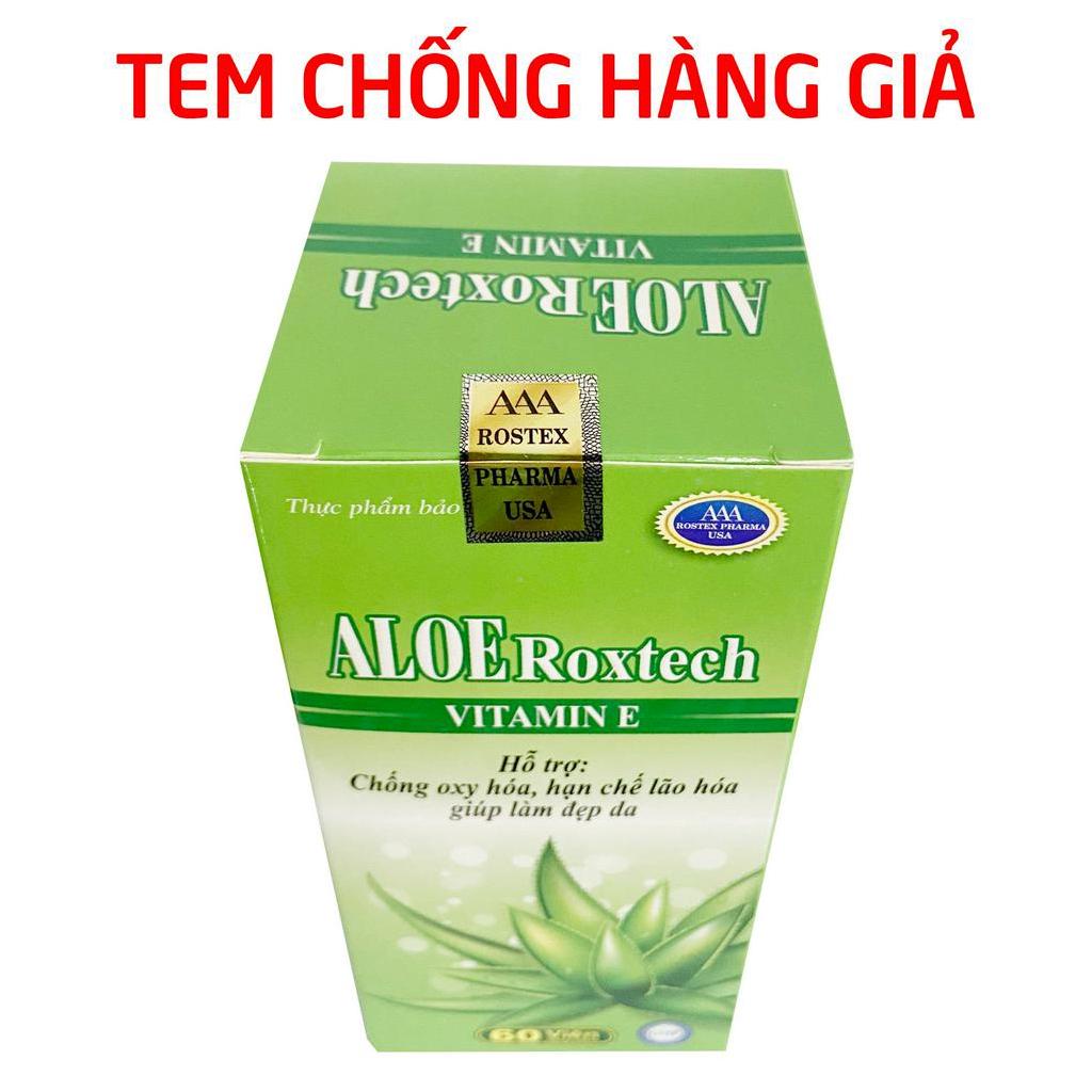 ALOE Roxtech bổ sung tinh dầu lô hội, vitamin E, giúp làm đẹp da chống lão hóa - hộp 60 viên