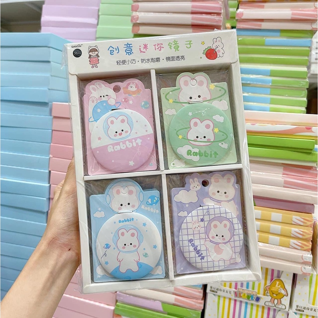 Gương mini dễ thương Hàn Quốc cho bạn gái/ 1 mặt mini 1034