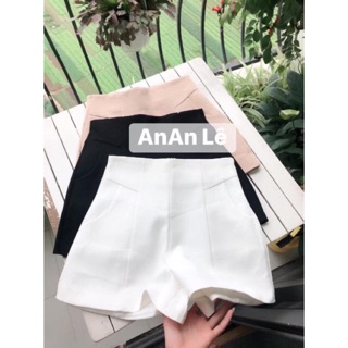 Quần sooc vải cạp cao ( ảnh thật shop chụp )