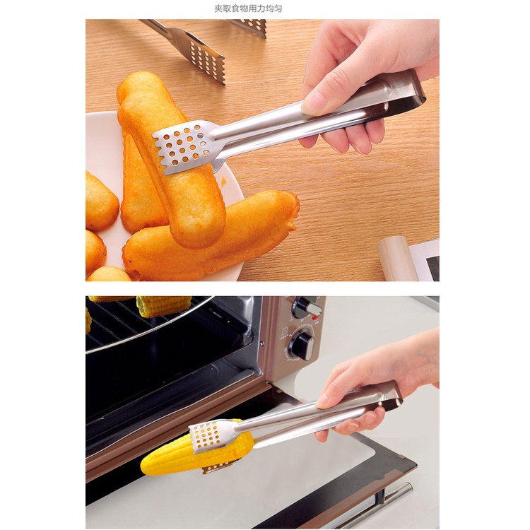 (ẢNH THẬT) Kẹp gắp đá đồ nướng salad đồ chiên Inox cao cấp bền đẹp cán dài size lớn