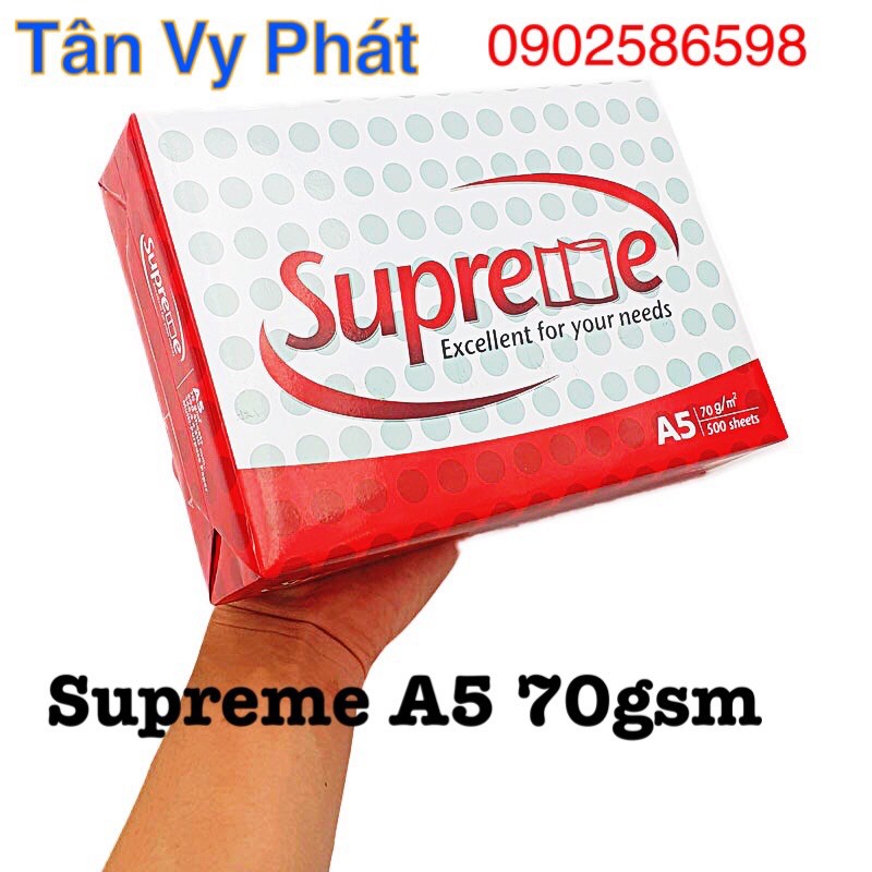 Giấy in văn phòng Supreme A5 70gsm
