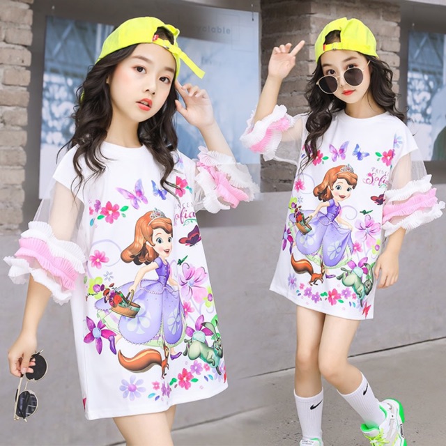 Đầm form suông công chúa Sofia size đại