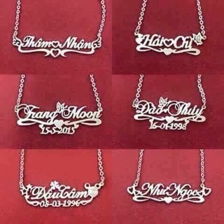 Mặt dây chuyền khắc tên cho bé