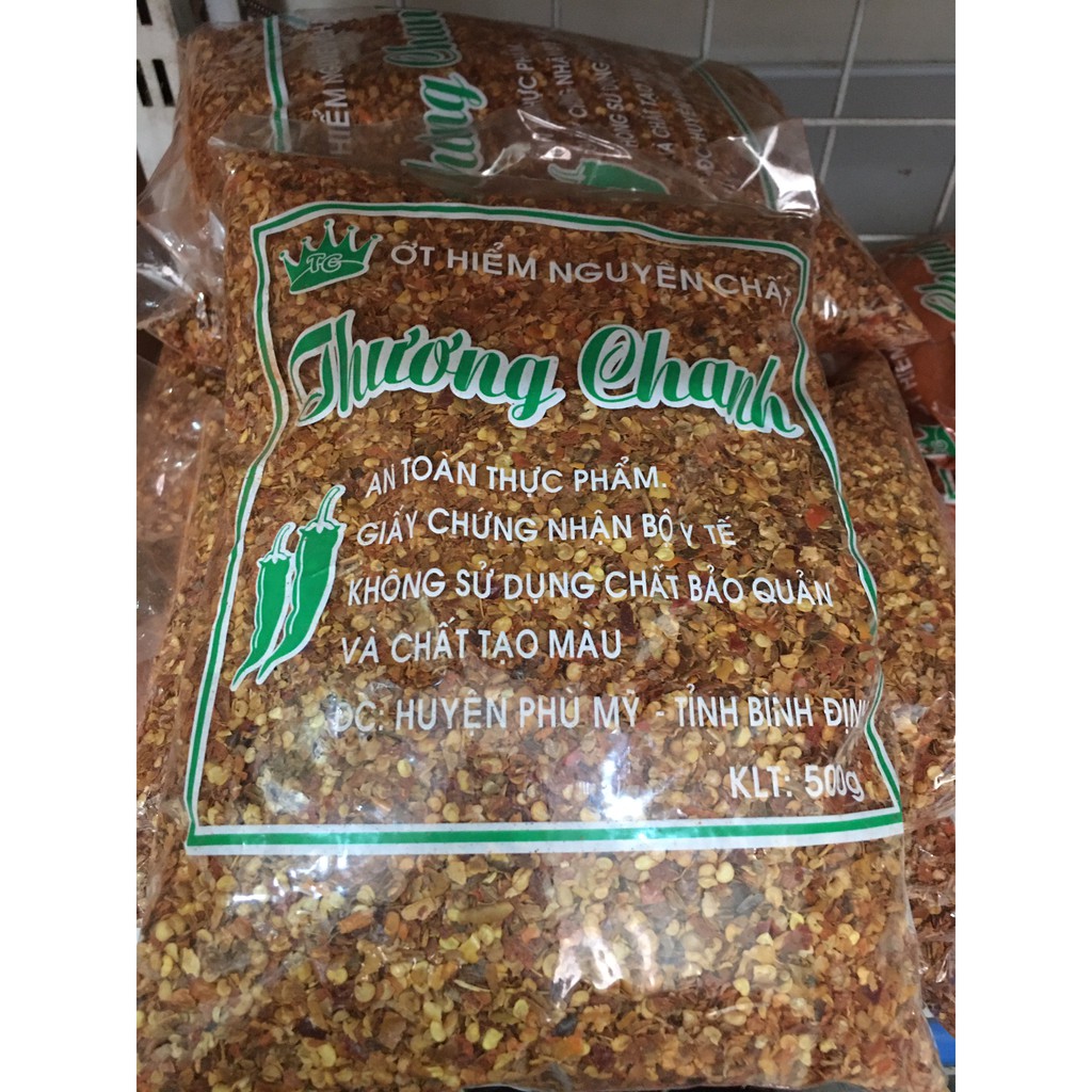 Ớt khô xay còn hạt gói 500gr