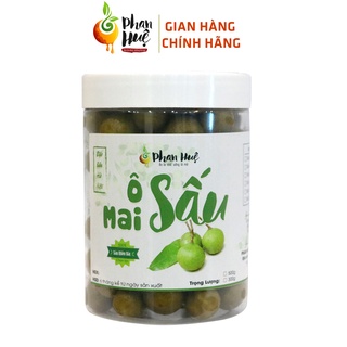 Ô mai xí muội sấu bao tử giòn ngũ vị Phan Huệ 500g. Vị giòn chua cay mặn ngọt. Đặc sản Hà Nội
