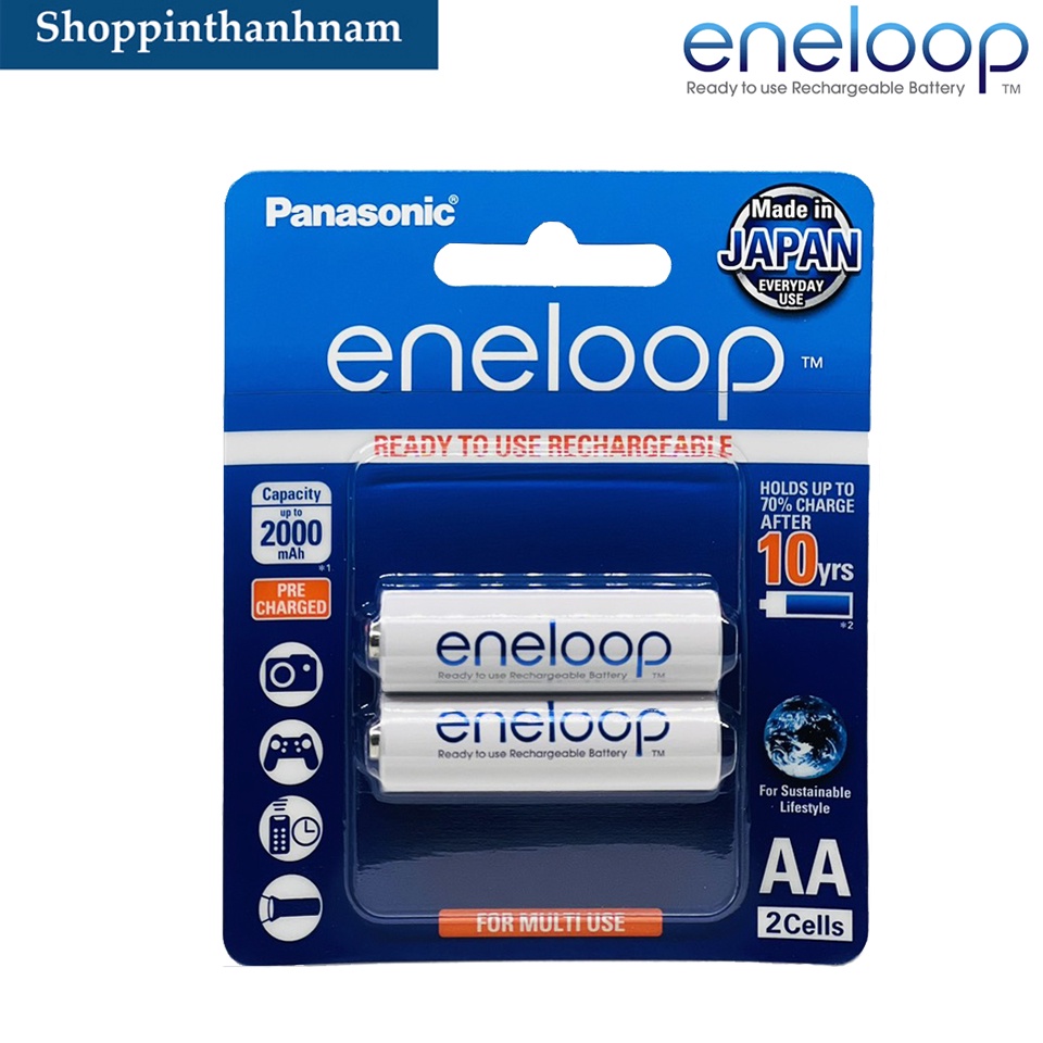 Pin sạc Panasonic Eneloop 2000mAh chính hãng sản xuất tại Nhật Bản