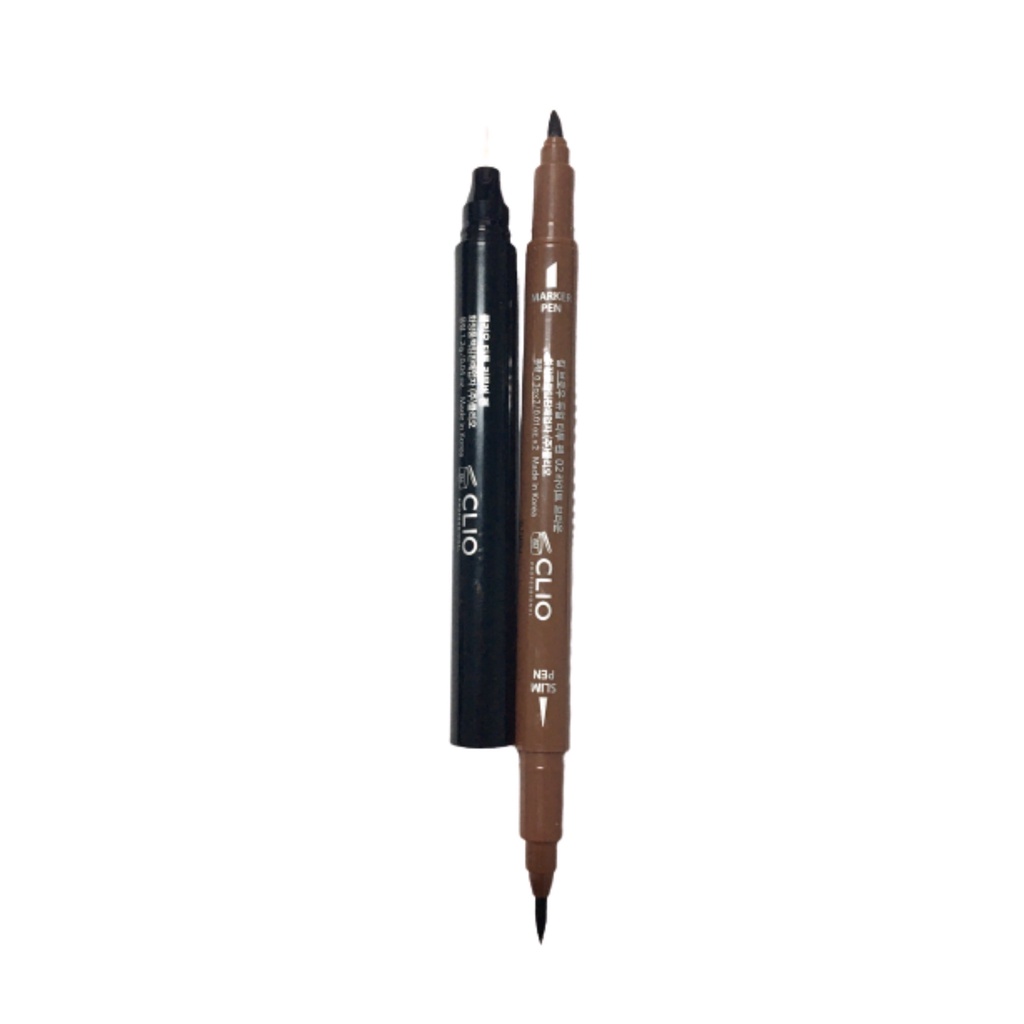 Chì kẻ mày Clio Kill Brown Dual Tattoo Pen Set 02 Light Brown - HONGS BEAUTY