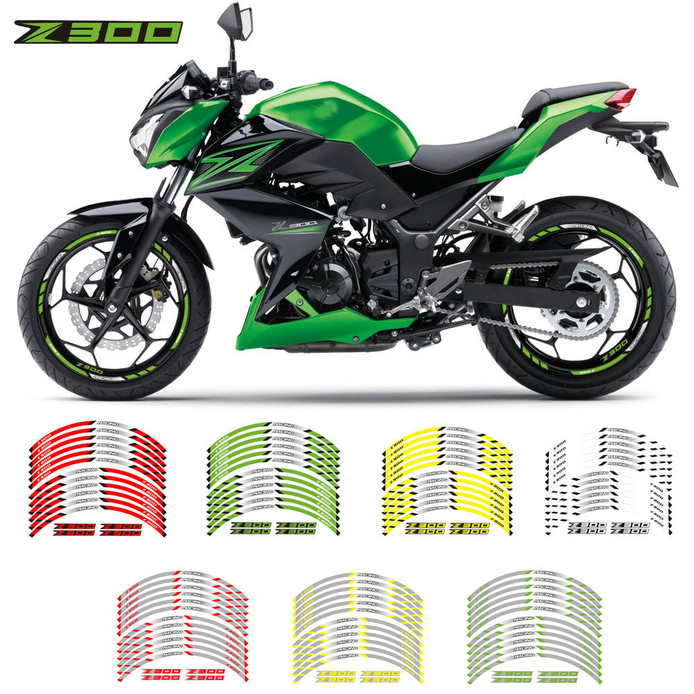 Miếng Dán Phản Quang Trang Trí Trục Bánh Xe Mô Tô KAWASAKI Z300