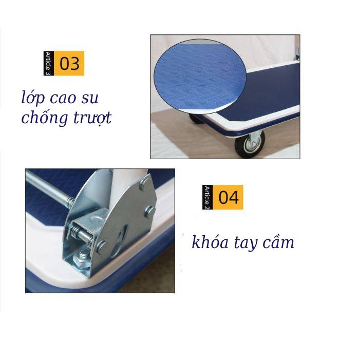 Xe Đẩy Hàng ,Xe Kéo hàng Đa Năng Gấp Gọn Tải trọng Lớn 150kg-XDT03