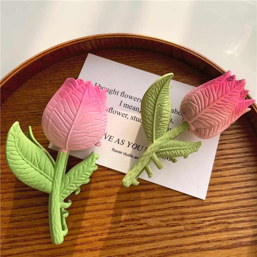 Kẹp Tóc Hình Hoa Tulip Hàn Quốc Mới Cho Nữ