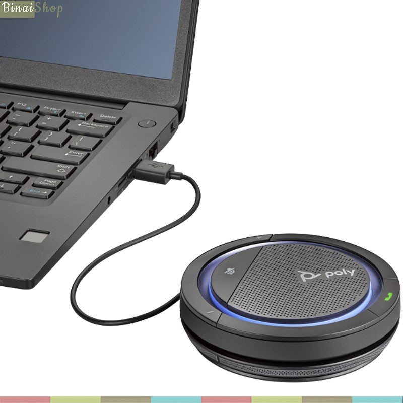 Poly Calisto 5300 - Micro Kèm Loa Hội Nghị Trực Tuyến, Bluetooth 5.0, Tích Hợp Microsoft Teams Dành Cho Nhóm 3-5 Người