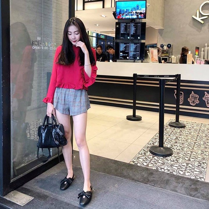 SET ÁO BÈO VÀ QUẦN ĐÙI CARO