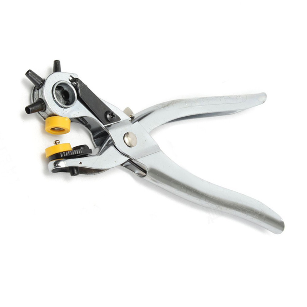 [Tổng Kho Sỉ] Kìm Bấm Lỗ CÁN BẠC H6 - Bấm Lỗ Tròn Dây Nịt Thắt Lưng Da, Đồng Hồ - Kiêm Bấm Khoen  (Tặng Túi Khoen)