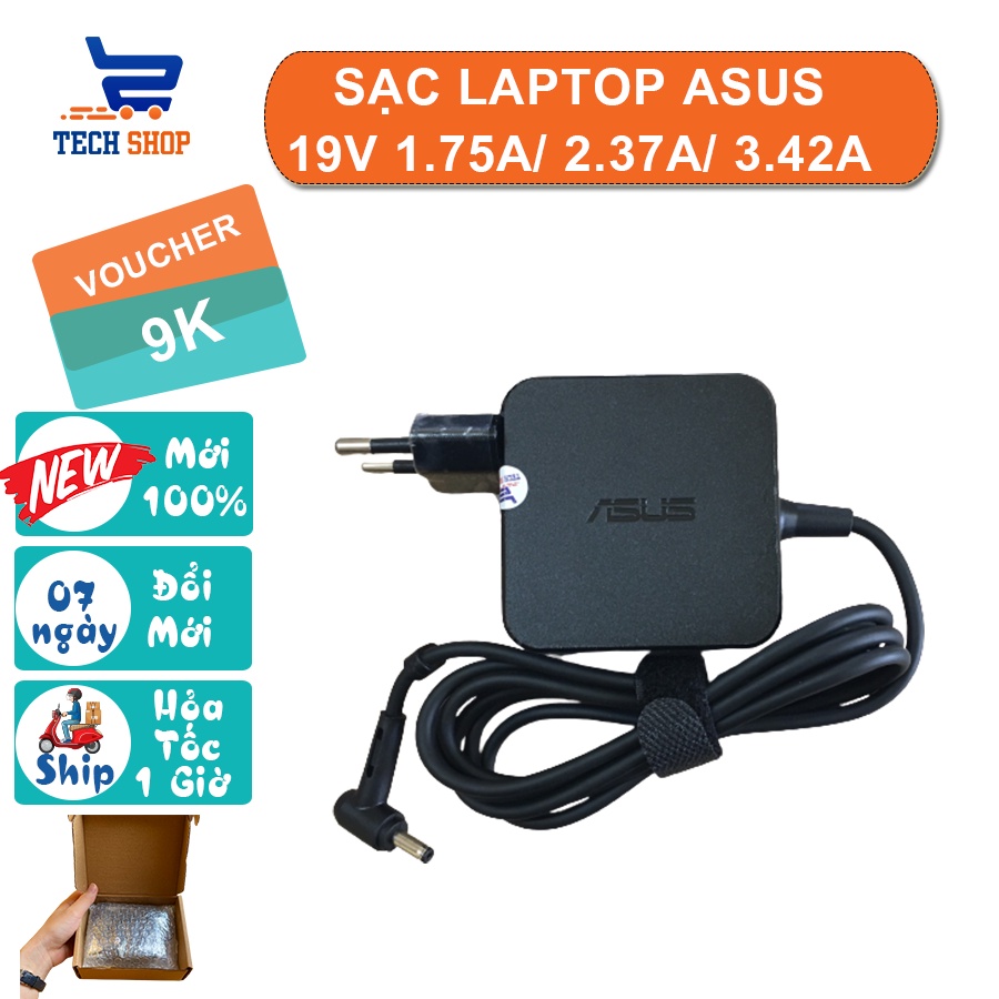 Sạc laptop Asus công suất 19V-1.75A/19V-2.37A/19v-3.42A - Asus Adapter - Sạc Asus loại tốt