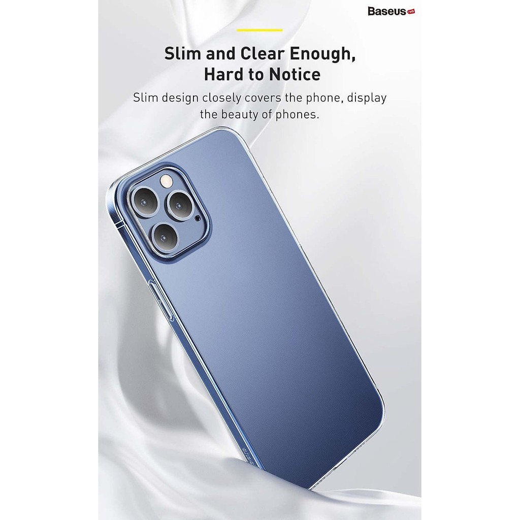 Ốp Điện Thoại Baseus Simple Case Cho iPhone 12 Promax/ 12/ 12 Pro/ 12 mini Bằng TPU Mềm Màu Trong Suốt