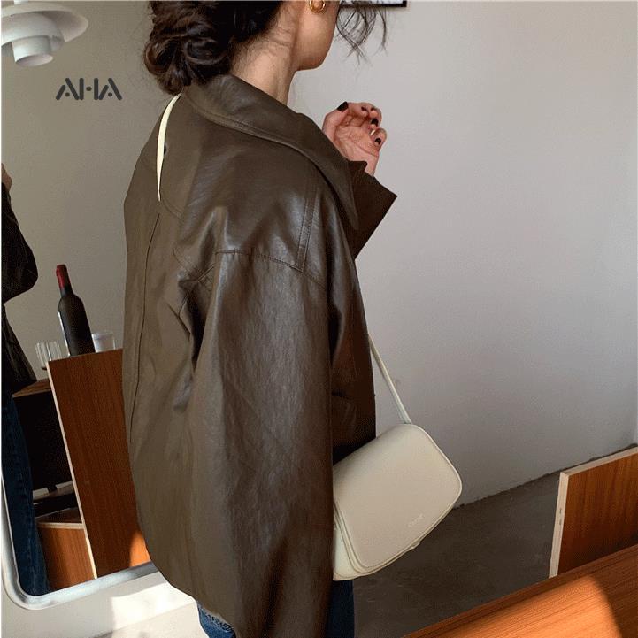 Túi đeo chéo AHA official thiết kế đơn giản thời trang theo phong cách Hàn Quốc cho nữ