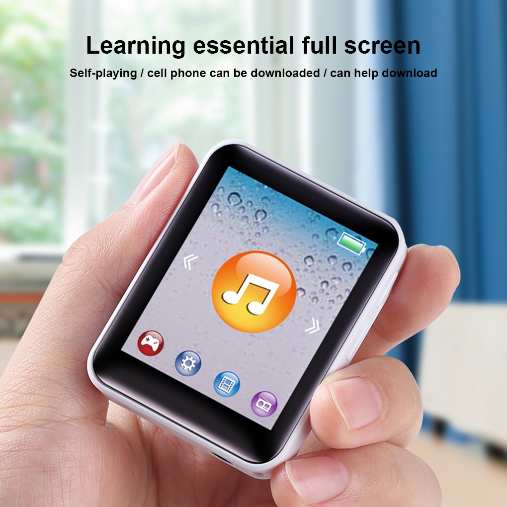 Máy nghe nhạc MP3 MP4 mini 1 77-inch HIFI thẻ TF video đọc sách ghi âm sạc nhanh
