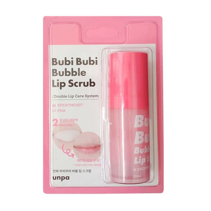 Tẩy môi Bubi Bubi Bubble Lip Scrub unpa - Sủi Bọt Thải Độc tẩy da Môi