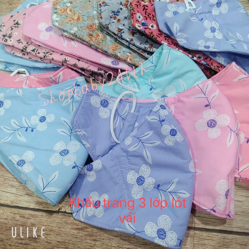 Khẩu trang vải  che tai cằm cho nữ vải đẹp, hình shop tự chụp, cho phái nữ tự tin khi ra ngoài nắng
