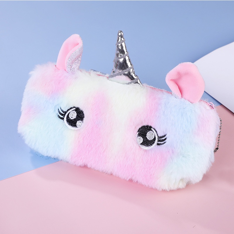 Túi Đựng Bút Bằng Lông Nhung Mềm Mại Dễ Thương Sắp Xếp Gọn Gàng Cho Bé