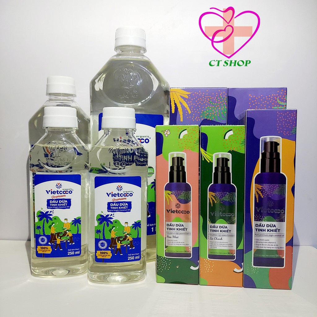 1000ml - Dầu dừa nguyên chất Vietcoco Lương Quới.