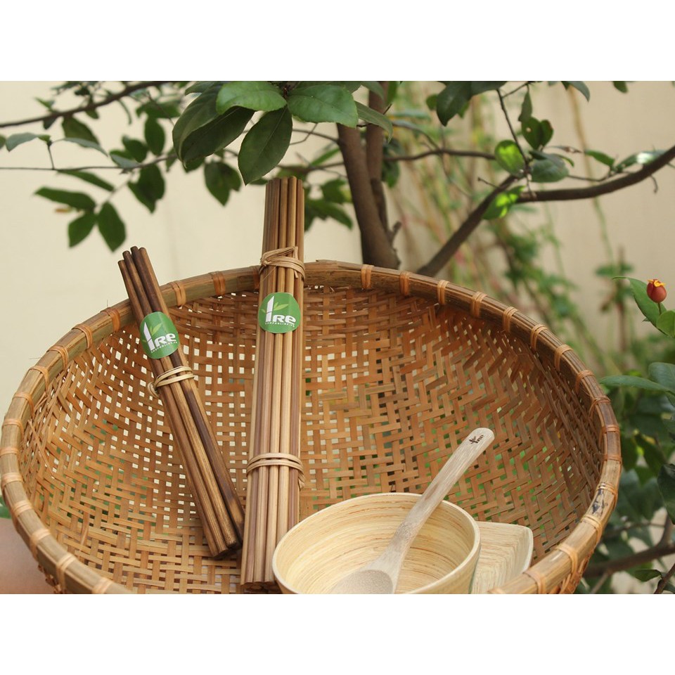 Đũa tre - Vót thủ công - Gác bếp hong khói - Không sơn phủ