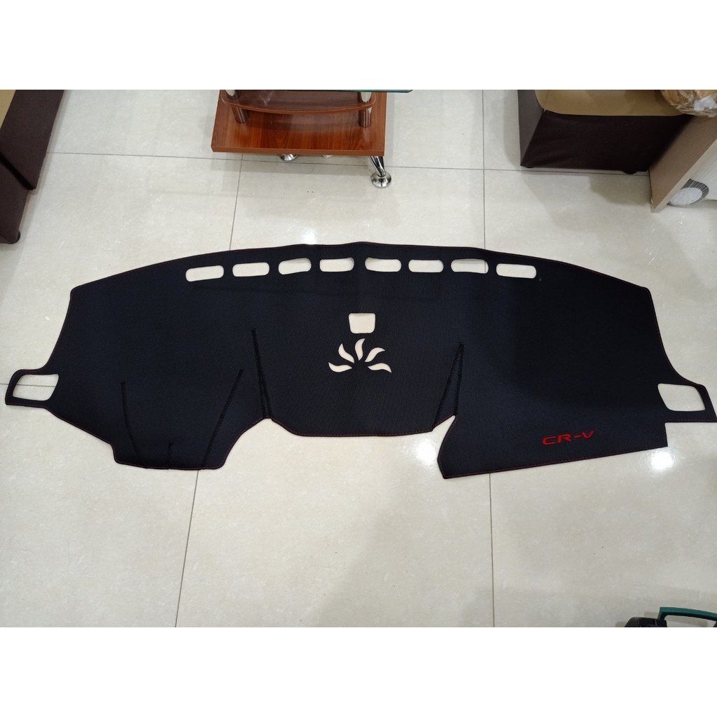 Thảm Taplo Da Cacbon xe Honda CRV 2018 2019 2020 2021 2022, chống nóng tốt, chống trơn trượt - CHUẨN LOẠI 1