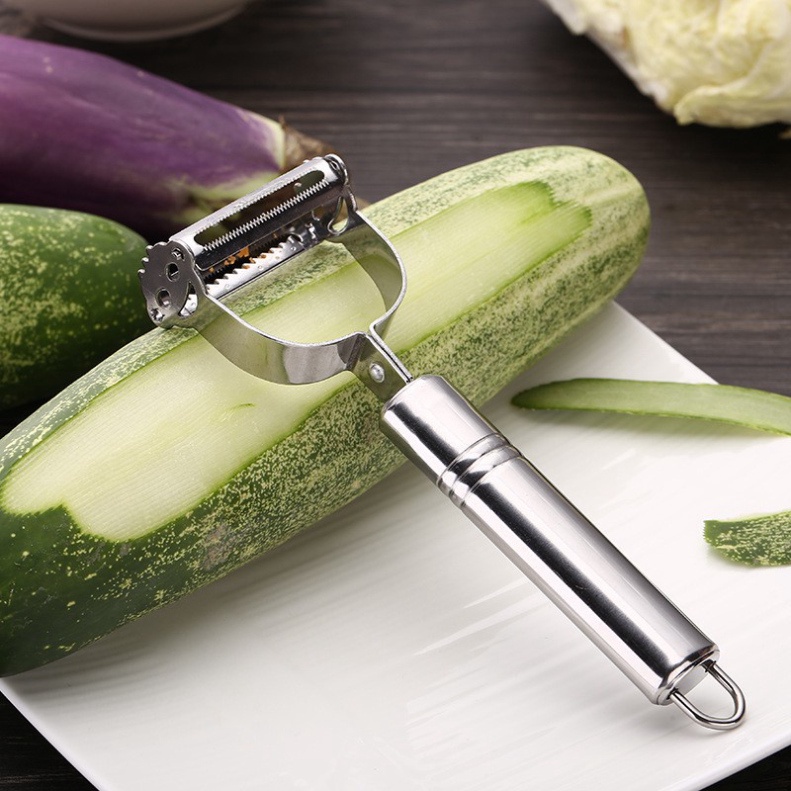 Nạo inox đa năng, nạo rau củ có thể nạo sợi quả tạo hình đặc sắc