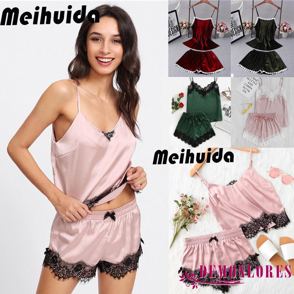 Set đồ ngủ nữ chất lụa satin gợi cảm