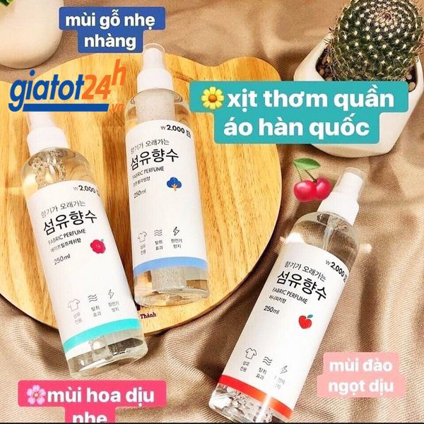 XỊT THƠM QUẦN ÁO QUỐC DÂN CỦA HÀN FABRIC PERFUME