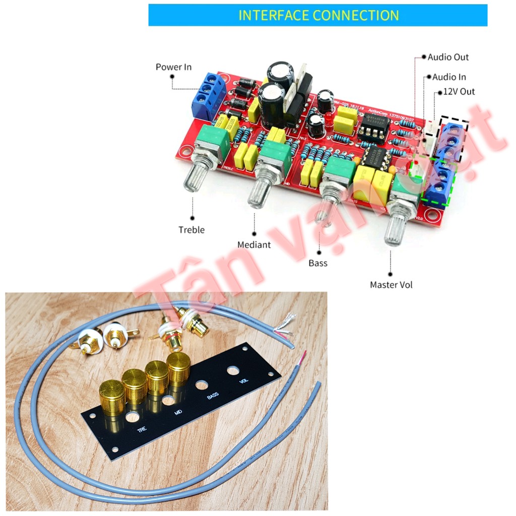 Combo Mạch điều chỉnh âm thanh  đầu vào Treble Mid Bass tiệm cận Hi-end chất lượng cao hàng đầu