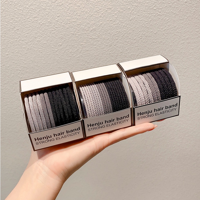 Set 10 Dây Cột Tóc Co Giãn Đơn Giản Thời Trang Hàn Quốc Mới